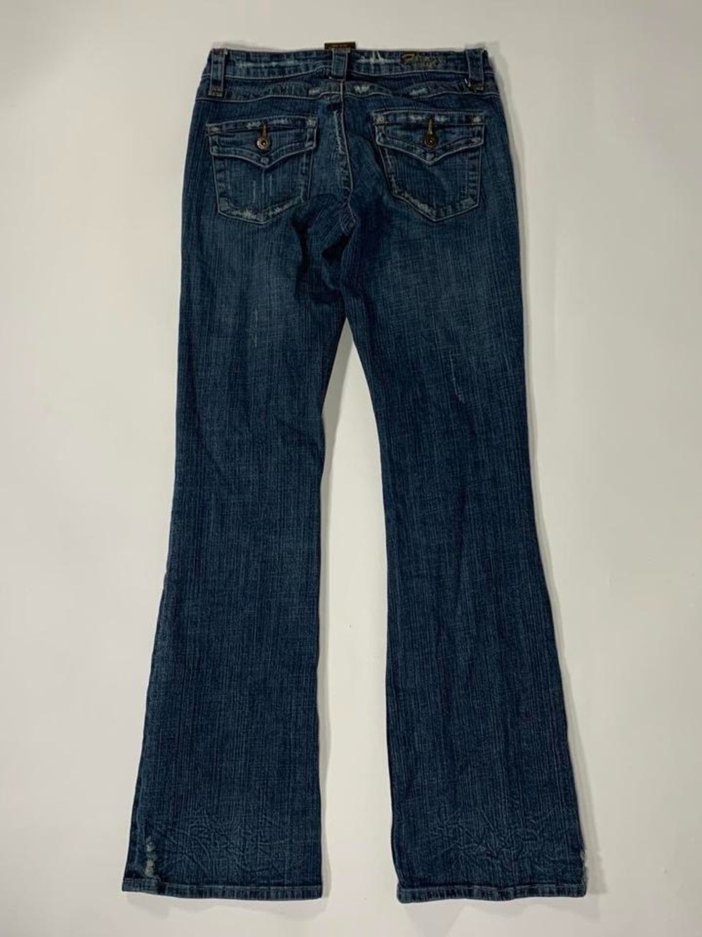 Forever 21 Low Rise Flare Jeans Distressed Blue Y2K Denim 5 Vintage